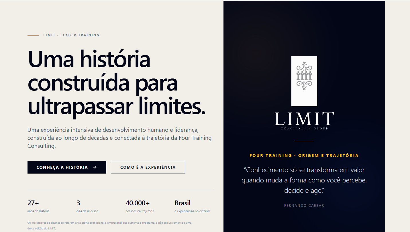 Banner do LIMIT Leader Training